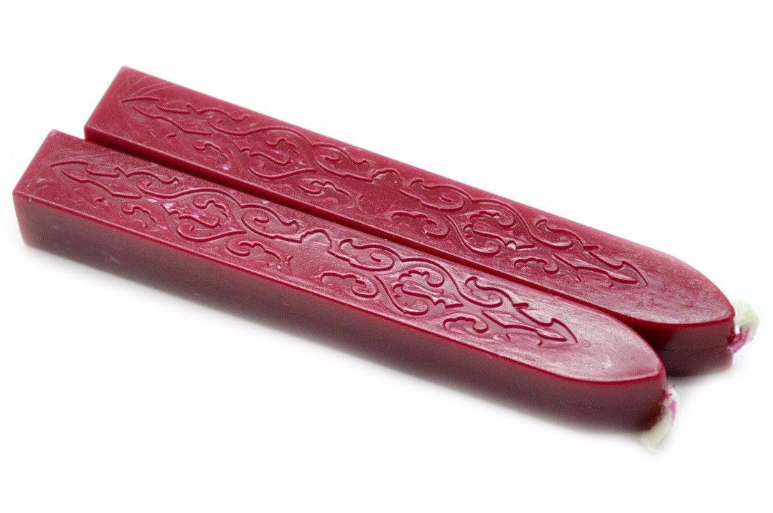 Burgundy Filigree Wick Sealing Wax Stick - Backtozero B20 - Burgundy, Filigree Wick, sale, Sealing Wax, Wick Stick, Wick Wax, wwax