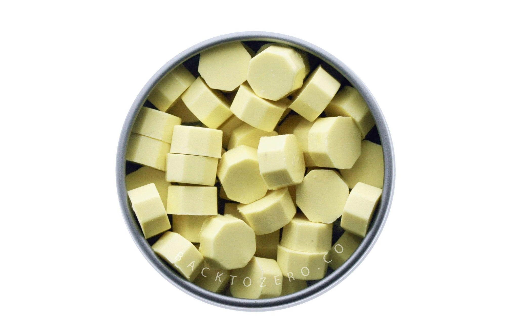Buttermilk Octagon Sealing Wax Beads - Backtozero B20 - baby yellow, octagon bead, pastel, sealing wax, soft yellow, tin, Wax Beads, yellow