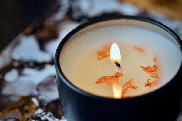 Scented Soy Candle | Patience | Amber Moss with Copper Foil - Backtozero B20 - botanic, Botanical, candle, Copper, copper foil, fern, Nature, newarrivals, Plant, plants, scented, soy candle, starry