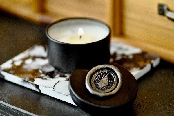 Scented Soy Candle | Soul | Salt & Sage with Silver Foil - Backtozero B20 - candle, newarrivals, scented, seashell, shell, Silver, silver foil, soy candle, starry