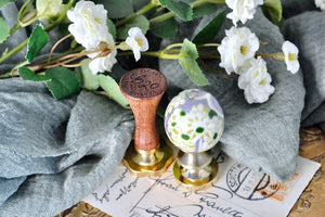 Floral Ceramic Egg Wax Seal Handle | Chrysanthemum - Backtozero B20 - ceramic, Flower, flowers, handle, Lavender, Purple