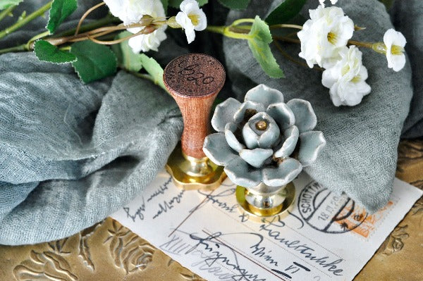 Succulent Ceramic Wax Seal Handle - Backtozero B20 - ceramic, handle, succulent