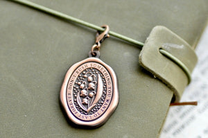 Message Wax Seal Enamel Charm | Lily of the Valley