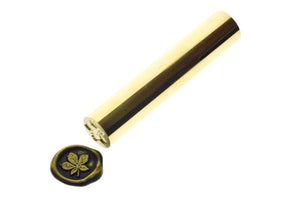 Mini Chestnut Leaf Wax Seal Stamp - Backtozero B20 - black, botanic, Botanical, chestnut, gold, gold dust, gold powder, Leaf, mini, Nature, newarrivals, spring
