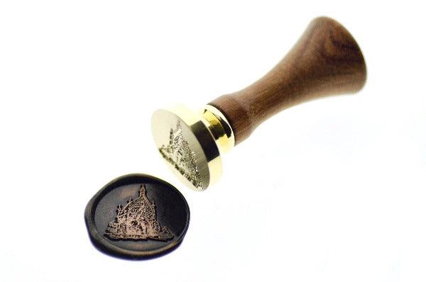 Wedding Chapel Sketch Wax Seal Stamp | D - Backtozero B20 - antique copper, architecture, chapel, church, copper dust, newarrivals, Signature, signaturehandle, sketch, Wedding