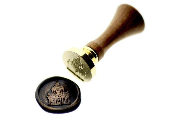 Wedding Chapel Sketch Wax Seal Stamp | E - Backtozero B20 - antique copper, architecture, chapel, church, copper dust, newarrivals, Signature, signaturehandle, sketch, Wedding