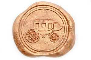 Coach Wax Seal Stamp - Backtozero B20 - Carriage, Coach, Copper Gold, genericlonghandle, Horse Carriage, Wedding