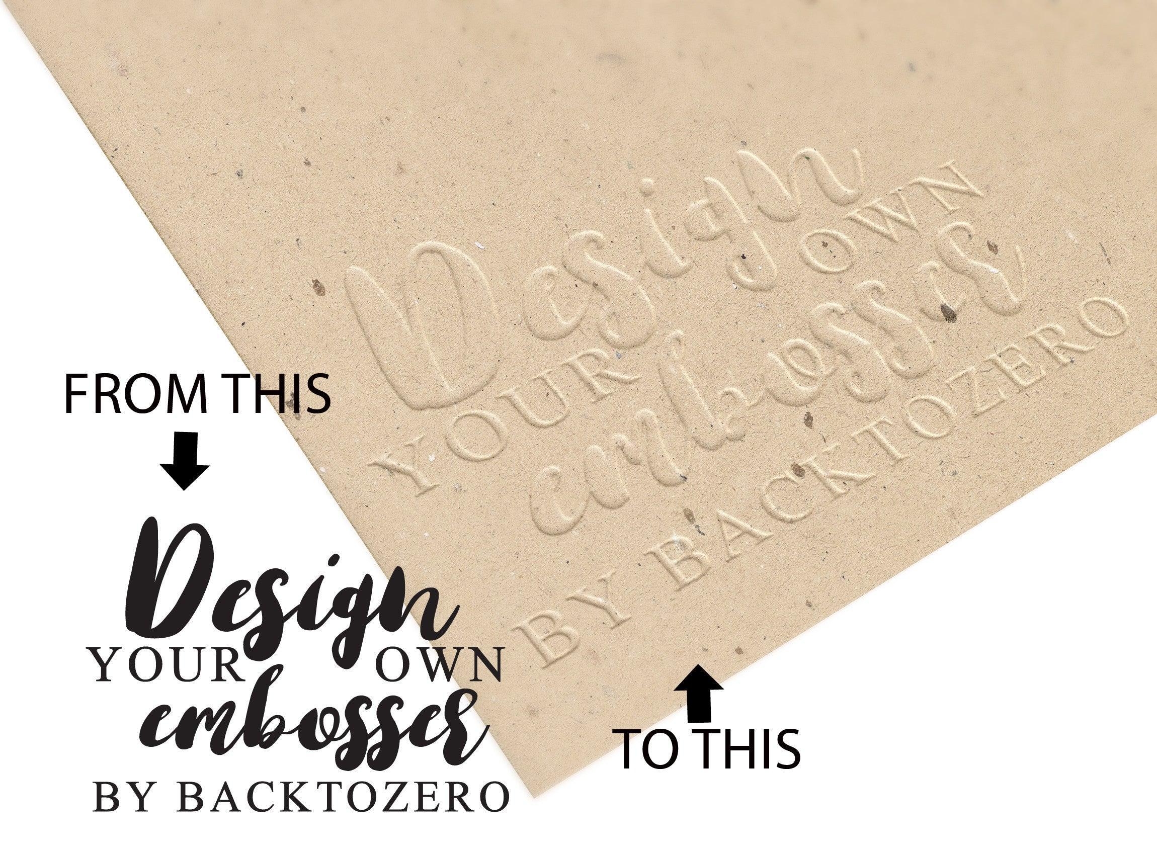 Bespoke Custom Embosser Embossing Press Stamp | Backtozero B20