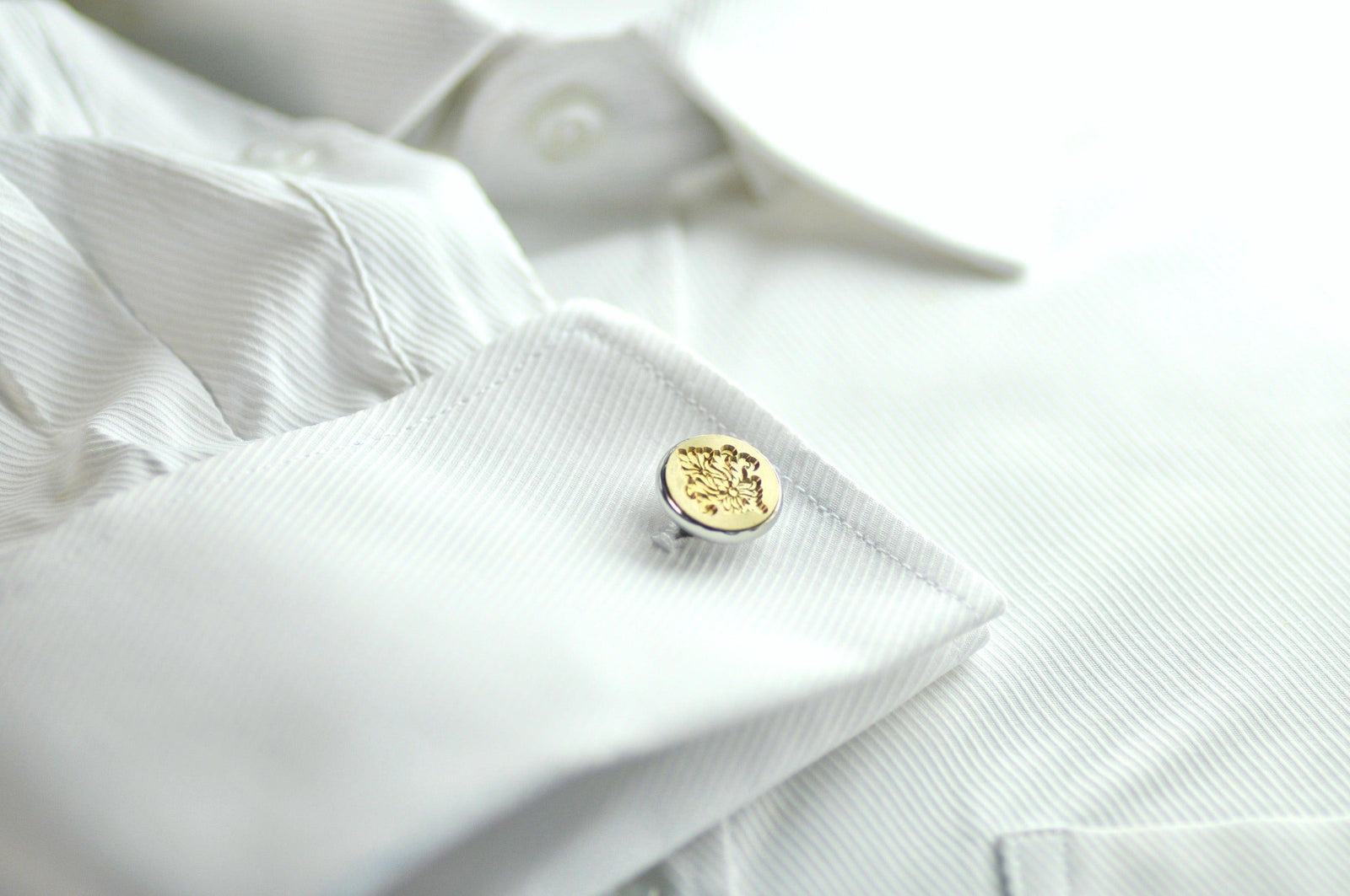 Victorian Filigree Deco Signet Cufflinks - Backtozero B20 - 14mm, brass, cufflinks, him, signet, stainless steel