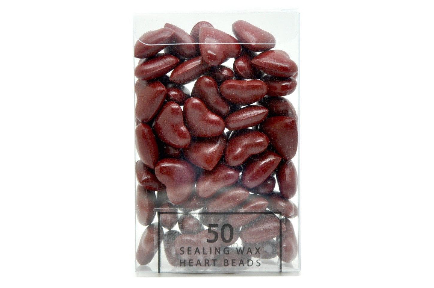 Dark Red Sealing Wax Heart Bead - Backtozero B20 - dark red, Deep Red, Heart Bead, Heart Wax, red, sale, Sealing Wax, Wax Bead