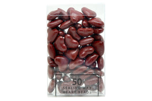 Dark Red Sealing Wax Heart Bead - Backtozero B20 - dark red, Deep Red, Heart Bead, Heart Wax, red, sale, Sealing Wax, Wax Bead
