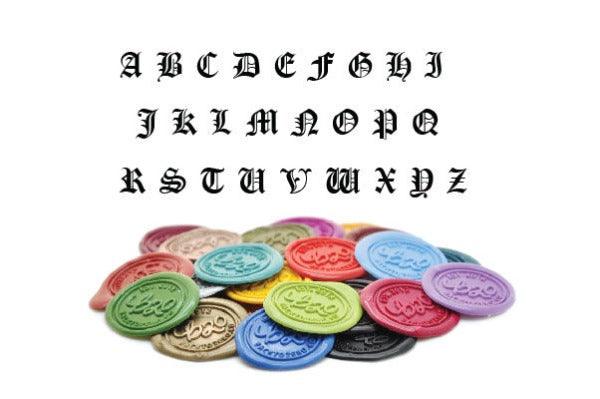 Custom Initial Crest Wax Seal Stamp - Backtozero B20 - 1 initial, 1initial, Champagne Gold, Crest, genericlonghandle, Heraldic, Initial, knight, One Initial, Personalized