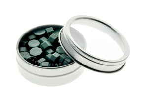 Eden Octagon Sealing Wax Beads - Backtozero B20 - green, octagon bead, sealing wax, tin, Wax Beads
