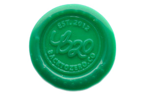 Emerald Octagon Sealing Wax Beads - Backtozero B20 - green, octagon bead, sealing wax, tin, Wax Beads