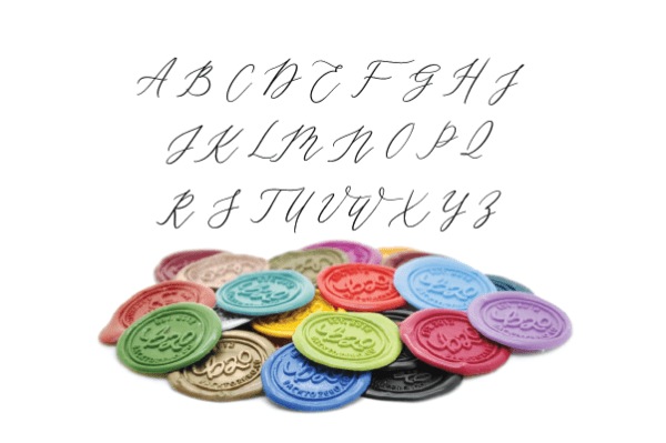 Floral Deco Initial Wax Seal Stamp - Backtozero B20 - 1 initial, 1initial, Botanical, floral, Flower, genericlonghandle, Initial, Lavender, Monogram, Nature, One Initial, Personalized, Wedding