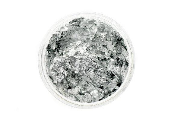 Silver Foil - Backtozero B20 - metallic, metallic foil, misc, silver, silver flakes, silver foil, silver leaf, silver leaves