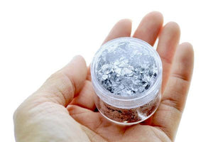 Silver Foil - Backtozero B20 - metallic, metallic foil, misc, silver, silver flakes, silver foil, silver leaf, silver leaves
