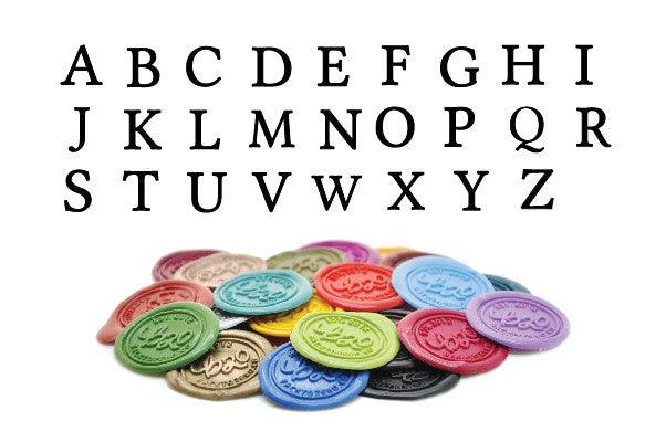 Filigree Monogram Wax Seal Stamp - Backtozero B20 - 1 initial, 1initial, 2 layer, 2 layers, 2 level, 2layer, 2layers, 2level, 2levels, Deco, Decorative, Deep Red, Letter, Monogram, One initial, Personalized, Signature, signaturehandle