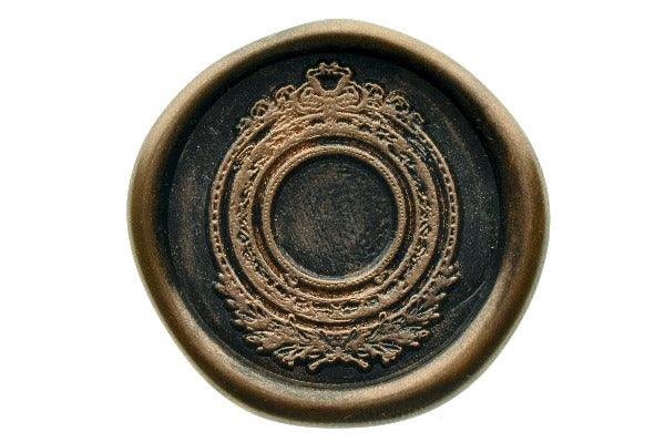 Retro Baroque Frame Wax Seal Stamp | A - Backtozero B20 - black, copper dust, copper powder, frame, retro, Signature, signaturehandle