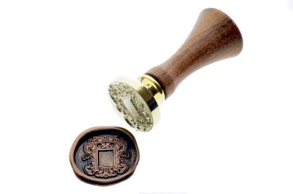 Retro Baroque Frame Wax Seal Stamp | C - Backtozero B20 - black, copper dust, copper powder, frame, retro, Signature, signaturehandle