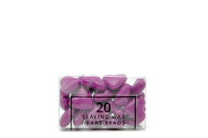 Fuchsia Sealing Wax Heart Bead - Backtozero B20 - Fuchsia, Heart Bead, Heart Wax, sale, Sealing Wax, Wax Bead