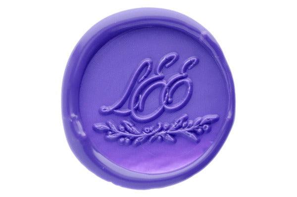 Personalized Wax Seal Stamp With 3 Triple Initials Monogram