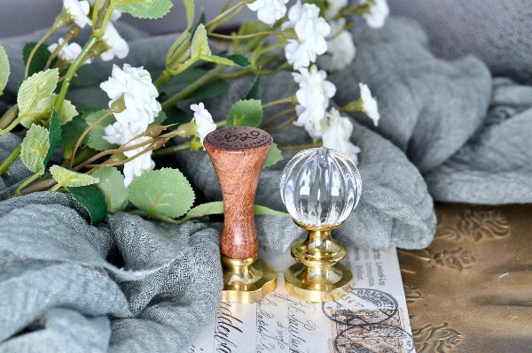 Glass Wax Seal Handle | Swirl Ball - Backtozero B20 - glass, handle