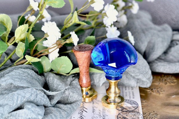 Moonlight Crystal Glass Wax Seal Handle - Backtozero B20 - crystal glass, handle