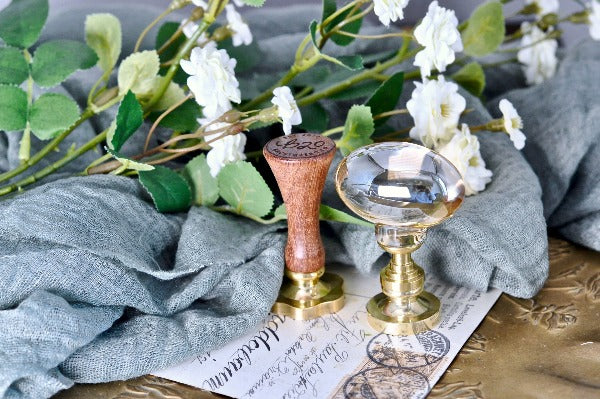 Glass Wax Seal Handle | Egg Champagne - Backtozero B20 - egg, glass, handle