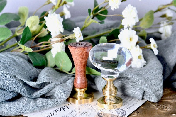 Glass Wax Seal Handle | Egg Clear - Backtozero B20 - egg, glass, handle