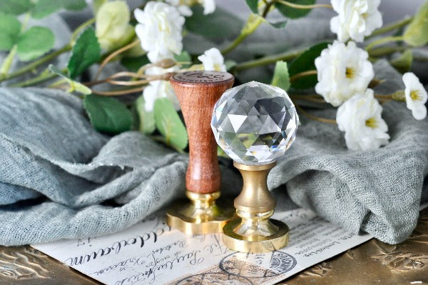 Glass Wax Seal Handle | Faceted Ball