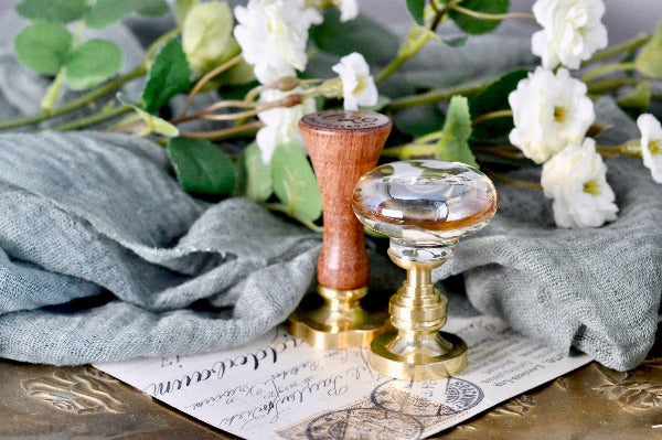 Glass Wax Seal Handle | Flat Champagne - Backtozero B20 - glass, handle