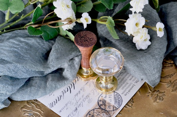 Glass Wax Seal Handle | Flat Champagne - Backtozero B20 - glass, handle