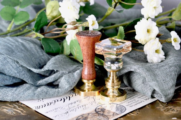 Glass Wax Seal Handle | Square Champagne - Backtozero B20 - glass, handle