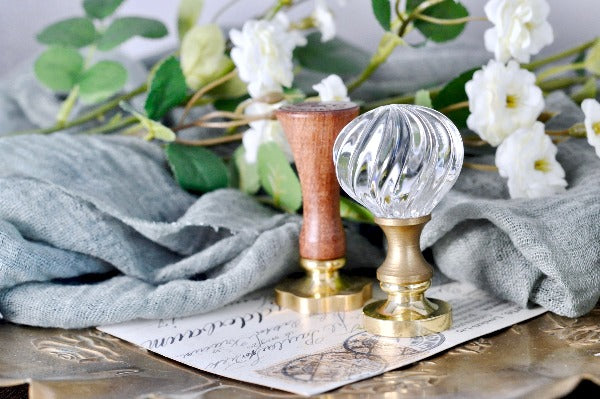 Glass Wax Seal Handle | Swirl - Backtozero B20 - glass, handle