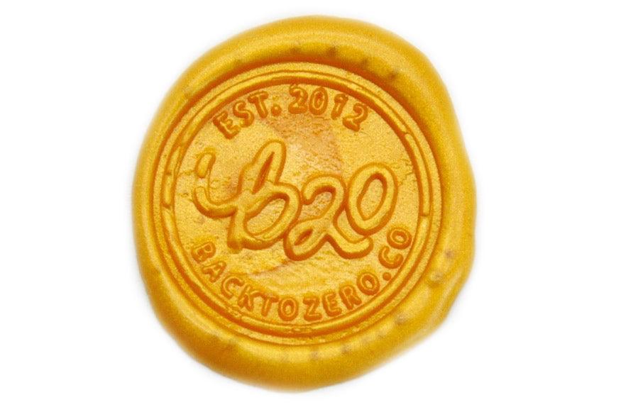 Gold Non-Wick Fleur Sealing Wax Stick - Backtozero B20 - fleur non wick, Gold, Non-Wick Sitck, Non-Wick Wax, sale, Sealing Wax, Wax Stick
