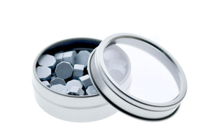 Gray Blue Octagon Sealing Wax Beads - Backtozero B20 - blue, Gray, gray blue, octagon bead, sealing wax, tin, Wax Beads