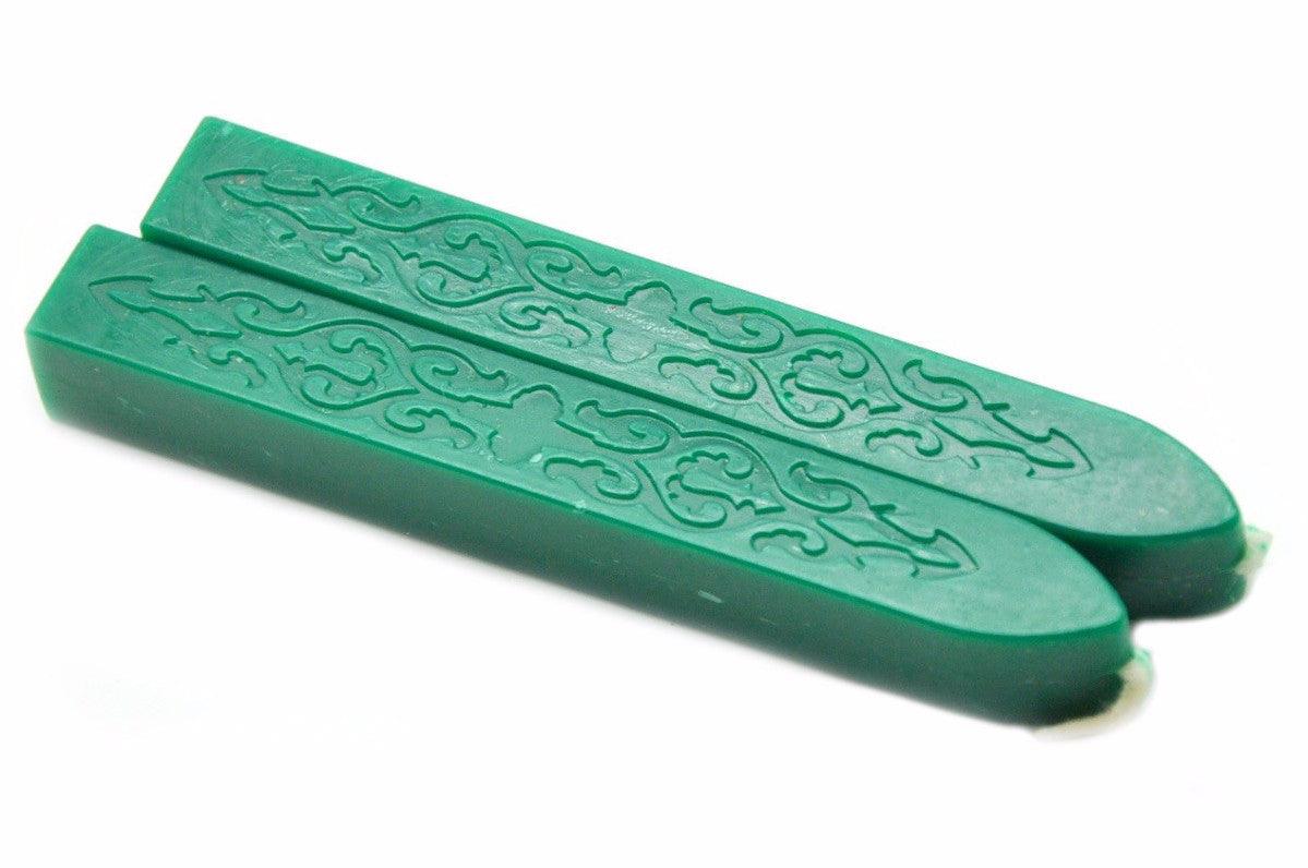 Emerald Filigree Wick Sealing Wax Stick - Backtozero B20 - Filigree Wick, Green, sale, Sealing Wax, Wick Stick, Wick Wax, wwax