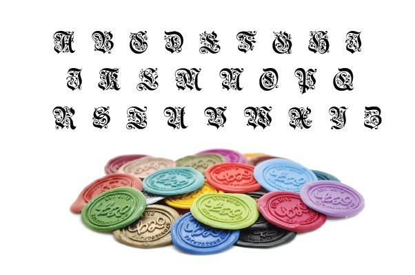 Gothic Initial Signet Cufflinks - Backtozero B20 - 1 initial, 14mm, 1initial, brass, cufflinks, Custom, him, monogram, One Initial, Personalized, signet, stainless steel, Wedding