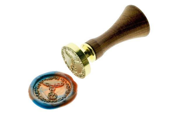 Fungus I Wax Seal Stamp Designed by Vintage Paper Garden - Backtozero B20 - carol, collaboration, copper, fungus, hana, hana t, kinoko, marble, marble wax, metallic, mixed wax, mushroom, salmon, Signature, signaturehandle, sky blue