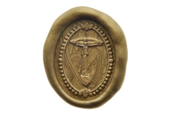 Kinoko Mushroom Wax Seal Stamp Designed by Vintage Paper Garden - Backtozero B20 - collaboration, Copper, hana, hana t, Kinoko, Metallic, mushroom, oval, Signature, signaturehandle