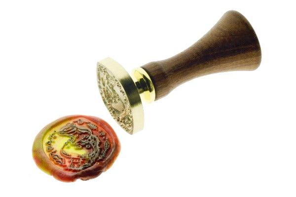 Animal Tales Squirrel Wax Seal Stamp Designed by Vintage Paper Garden - Backtozero B20 - acorn, animal, animal tales, collaboration, hana, hana t, marble, marble wax, metallic, mixed wax, mushroom, pointed oval, salmon, Signature, signaturehandle, Woodland, Woodland Animal