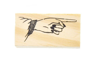 Hand Gesture Rubber Stamp | Point - Backtozero B20 - hand, hand gesture, handgesture, hands, rubber stamp