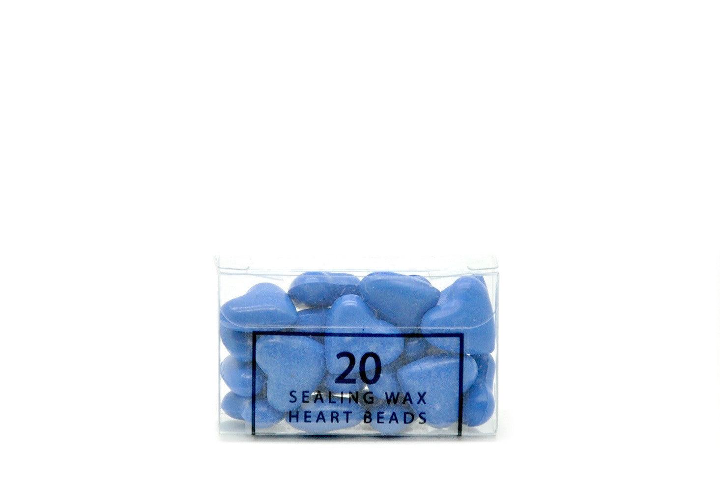 Light Blue Sealing Wax Heart Bead - Backtozero B20 - Heart Bead, Heart Wax, Light Blue, sale, Sealing Wax, Wax Bead