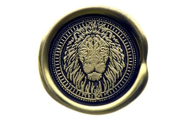 Indian Asiatic Lion Wax Seal Stamp | Available in 5 Sizes - Backtozero B20 - Animal, Animal Lover, gold dust, gold powder, lion, Signature, signaturehandle