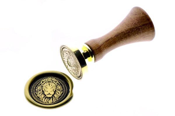 Indian Asiatic Lion Wax Seal Stamp | Available in 5 Sizes - Backtozero B20 - Animal, Animal Lover, gold dust, gold powder, lion, Signature, signaturehandle