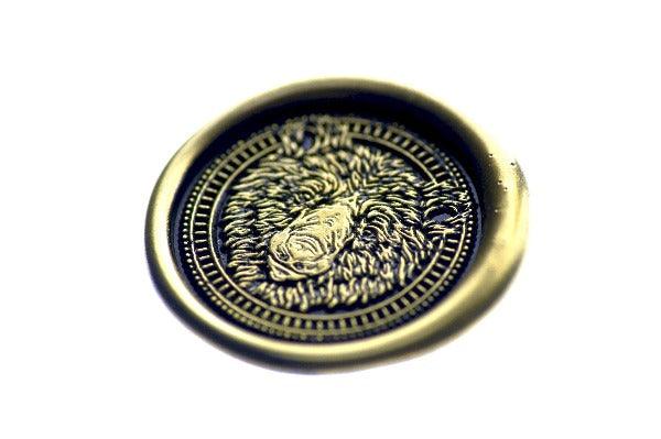Indian Himalayan Black Bear Wax Seal Stamp | Available in 5 Sizes - Backtozero B20 - Animal, Animal Lover, bear, gold dust, gold powder, Signature, signaturehandle