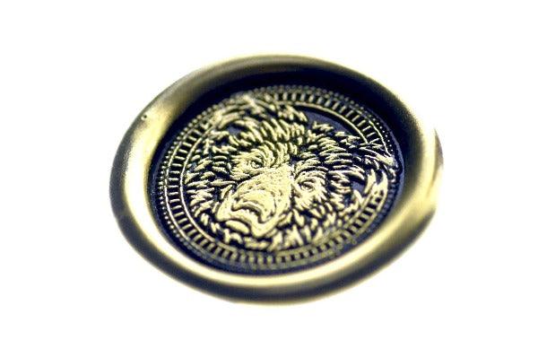 Indian Sloth Bear Wax Seal Stamp | Available in 5 Sizes - Backtozero B20 - Animal, Animal Lover, bear, gold dust, gold powder, Signature, signaturehandle