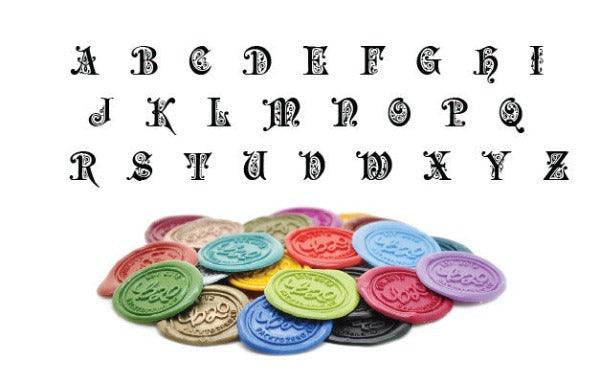 Cursive Initial Wax Seal Stamp - Backtozero B20 - 1 initial, 1initial, Deep Red, genericlonghandle, Letter, Monogram, One Initial, Personalized