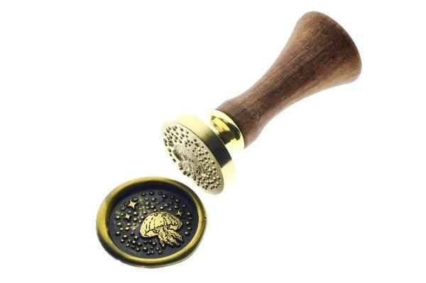 Stars & Dots Moon Jellyfish Wax Seal Stamp - Backtozero B20 - Animal, Animal Lover, Black, dots, gold powder, jellyfish, marine, marine animal, moon jelly, moon jellyfish, newarrivals, ocean, sea, Signature, signaturehandle, stars